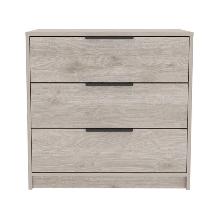 Cannon 3 Drawer Rectangle Dresser Light Grey