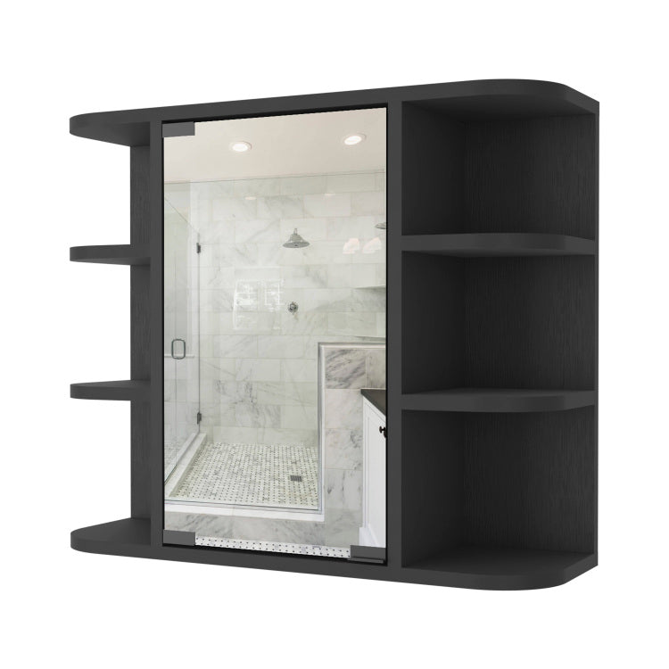 Roseburg 6 Shelf Medicine Cabinet With Mirorr Wenge