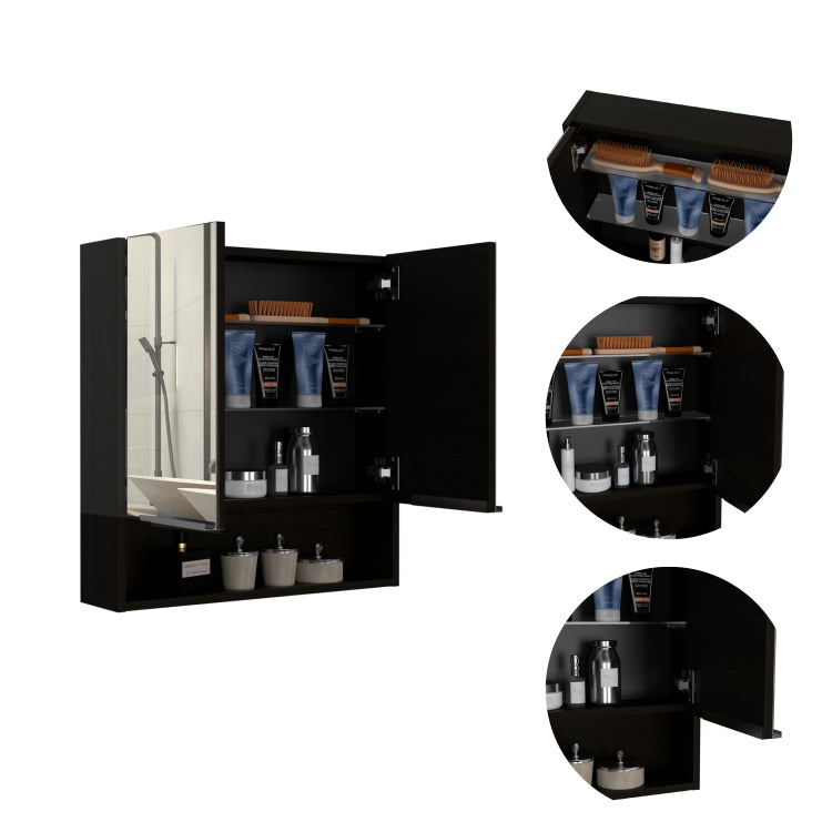 Rectangle Medicine Cabinet With Mirror Wenge