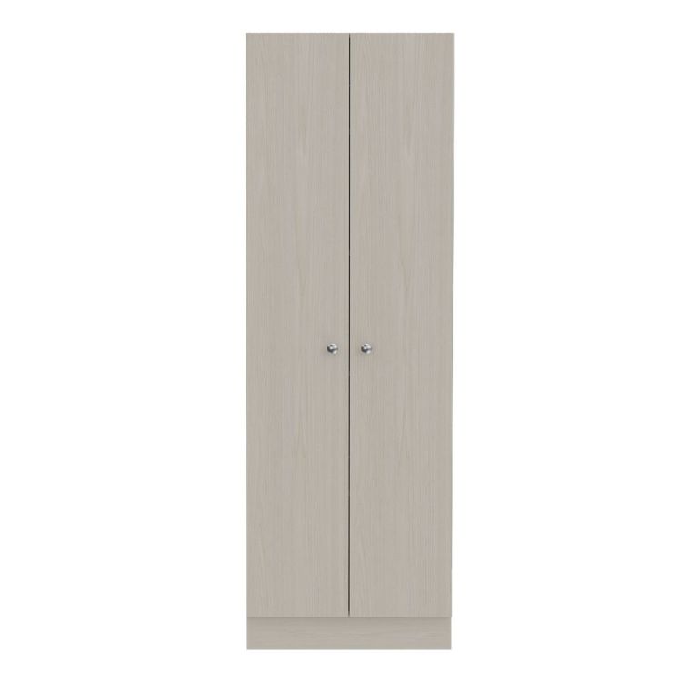 Buxton Rectangle 2 Door Storage Tall Cabinet White Washed Oak