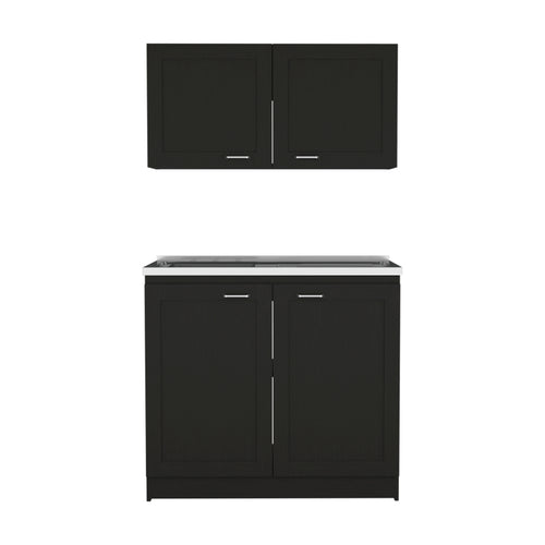 2 Piece Rectangle Cabinet Set Wenge