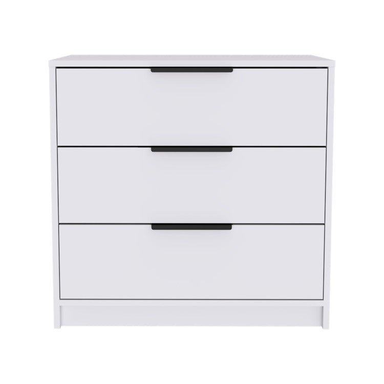 White 3 Drawer Rectangle Dresser