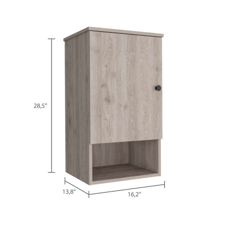 Kensington 1 Shelf Medicine Cabinet Light Grey