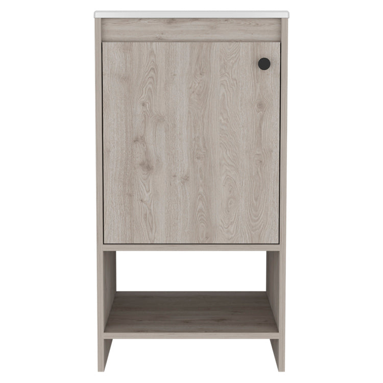 Westbury 1 Shelf Freestanding Vanity Cabinet Light Gray