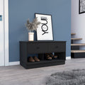 Rectangle 2 Shelf 2 Drawer Storage Bench Wenge