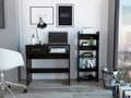 2 Piece 7 Shelf 1 Drawer Home Office Set Wenge