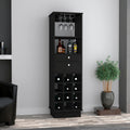 Wenge 12 Bottle 2 Drawer 1 Shelf Bar Cabinet