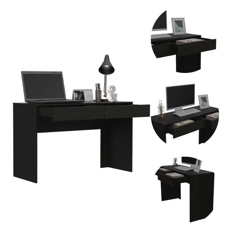 Wenge 2 Drawer Computer Desk
