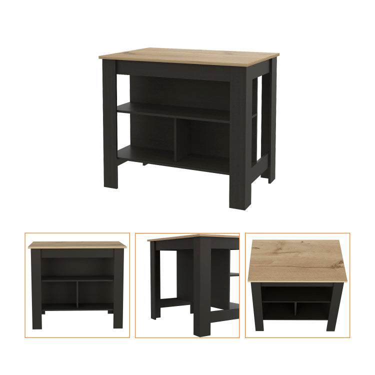 3 Shelf Kitchen Island Wenge And Light Oak