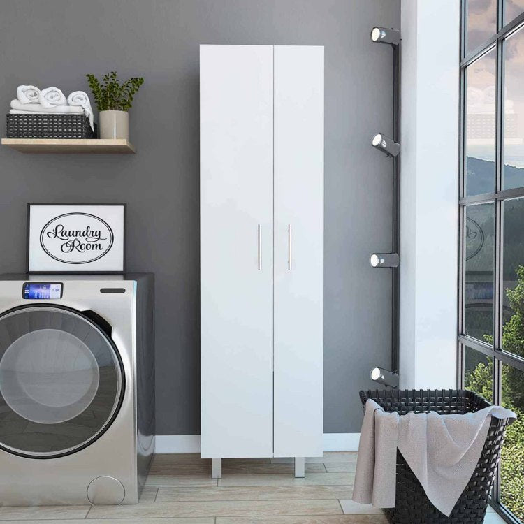 Halifax 2 Door Rectangle Closet Pantry White