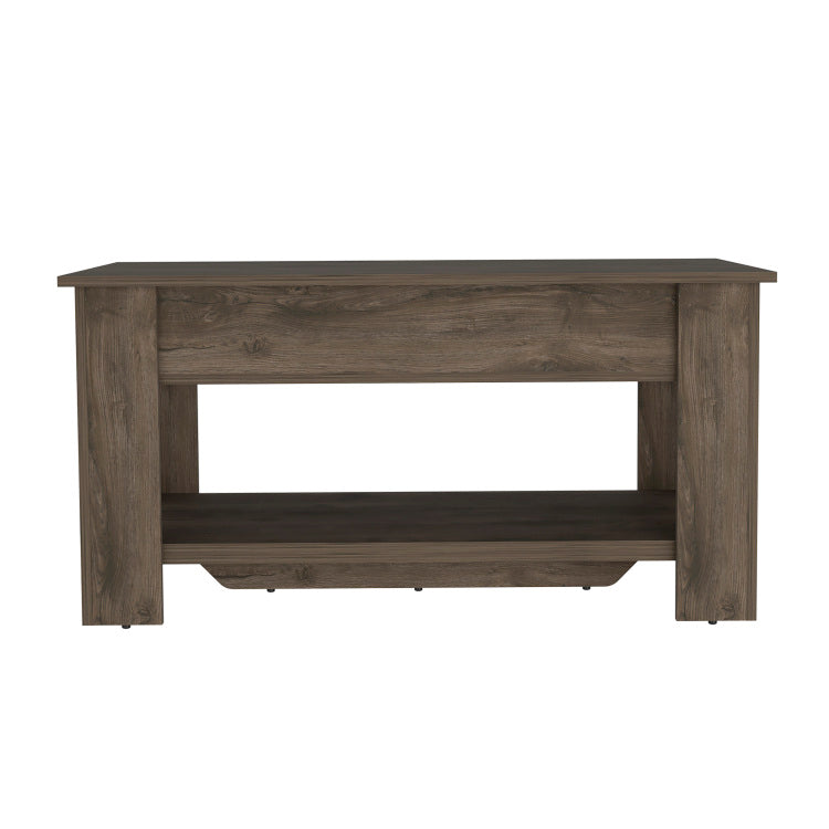 Karmen 1 Shelf Lid Top Storage Table Dark Brown