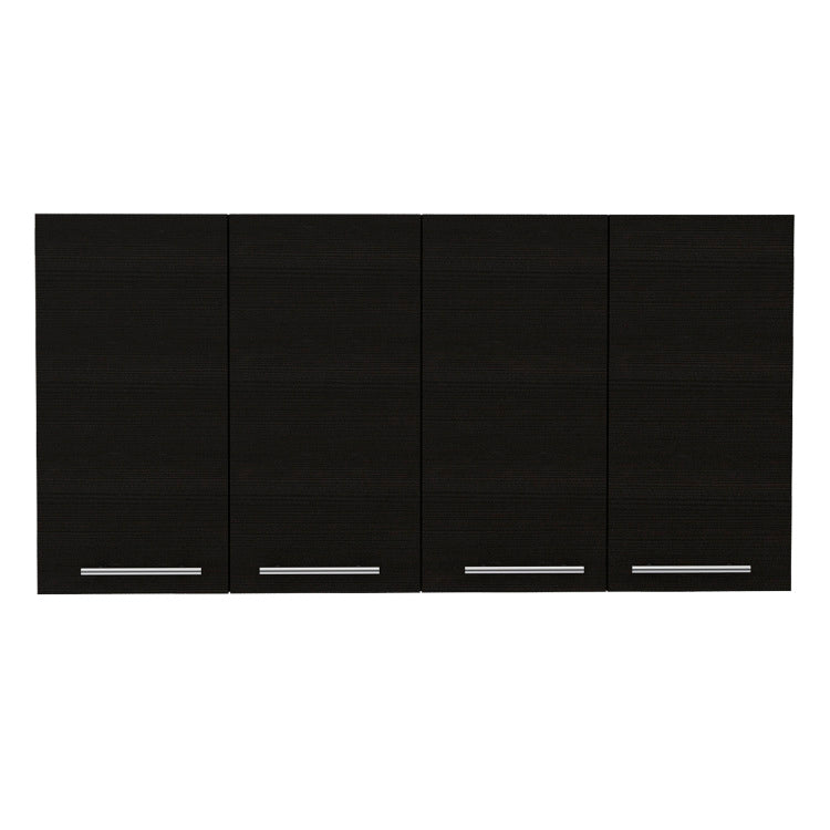 Rectangle Four Swing Doors Wall Cabinet Wenge