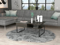Carbon Espresso And Onyx 1 Shelf Lift Top Coffee Table
