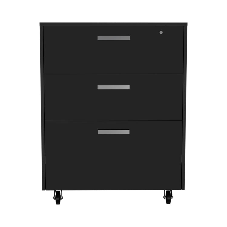 3 Drawer Rectangle Chest With Caster Wenge