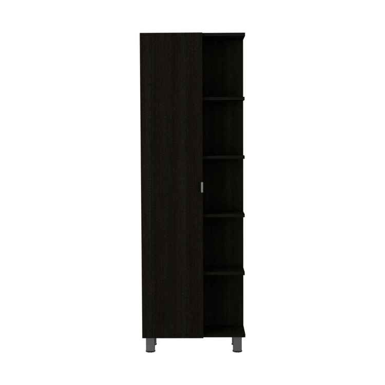 Wenge 5 Shelf Tall Cabinet