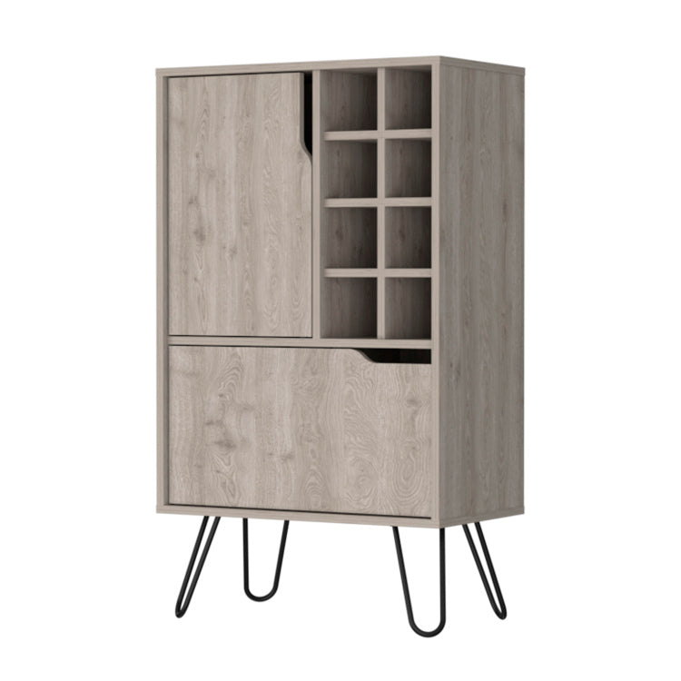 Thorndike 8 Bottle Rectangle Bar Cabinet Light Oak