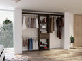 Calveston 1 Drawer 4 Shelf Closet System Dark Walnut