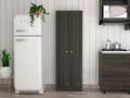 Rectangle 2 Door Storage Tall Cabinet Carbon Espresso And Wenge
