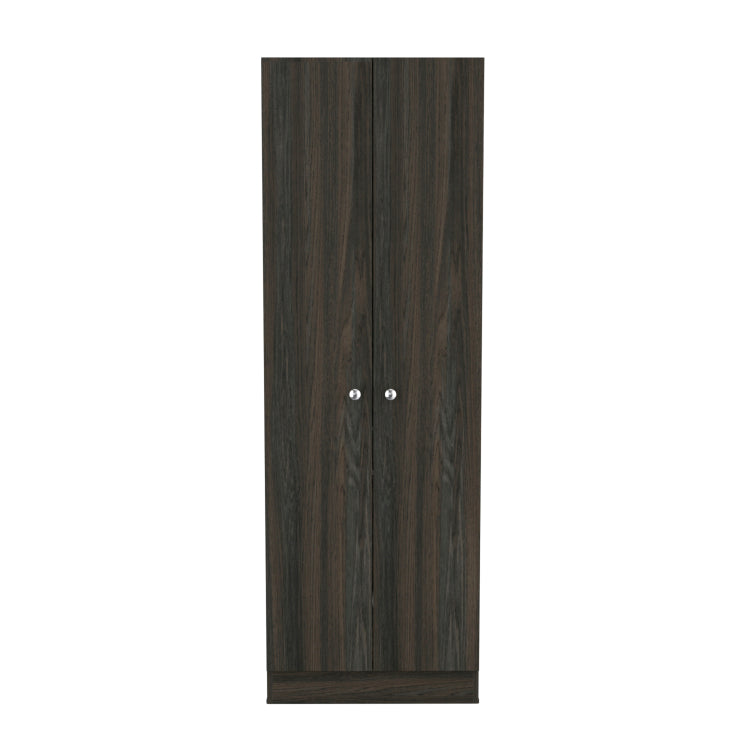 Rectangle 2 Door Storage Tall Cabinet Carbon Espresso And Wenge
