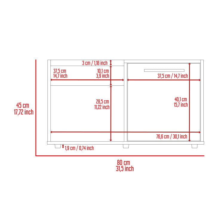 Tualatin 2 Shelf Coffee Table Dark Walnut