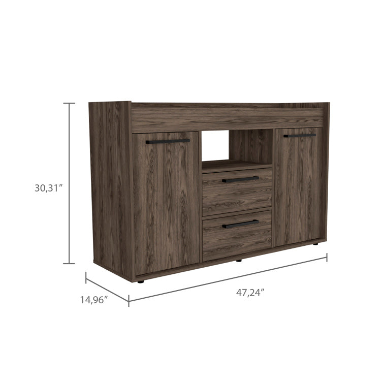Chapella 2 Drawer Sideboard Dark Walnut
