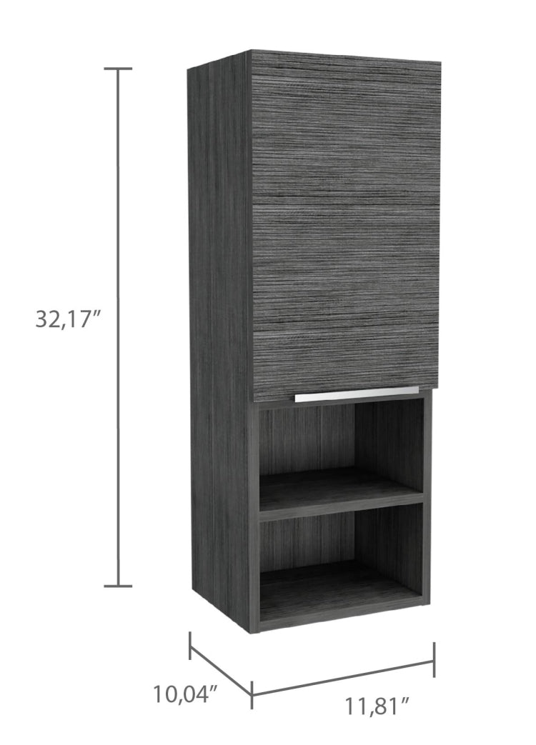 Smokey Oak Rectangle 2 Shelf Medicine Cabinet