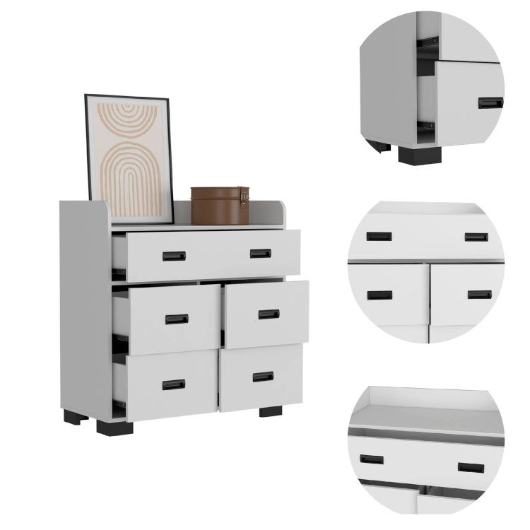 Edgemont 5 Drawer Dresser White