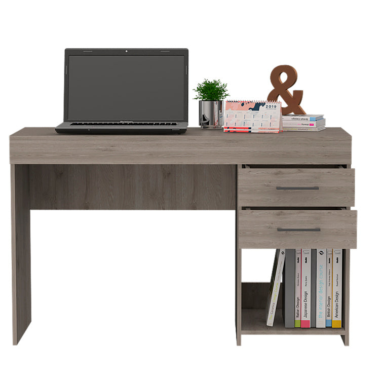 Berkeley 1 Shelf 2 Drawer Computer Desk Light Grey