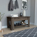 Karmen 1 Shelf Lid Top Storage Table Dark Brown
