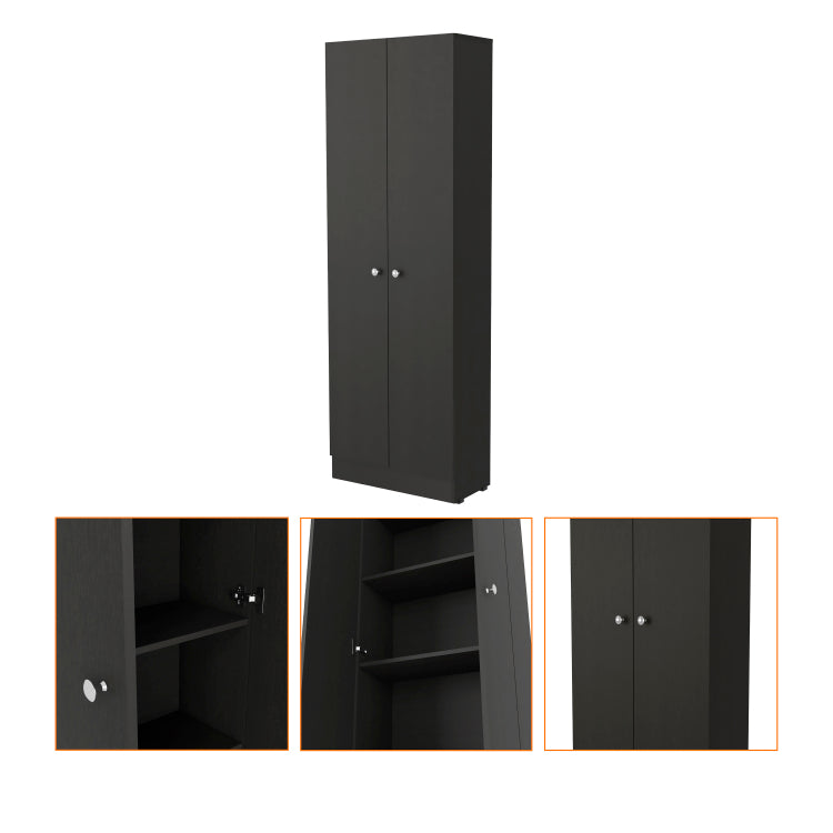 Rectangle 2 Door Storage Tall Cabinet Wenge