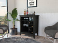 6 Bottle 1 Drawer 1 Shelf Bar Cabinet Wenge
