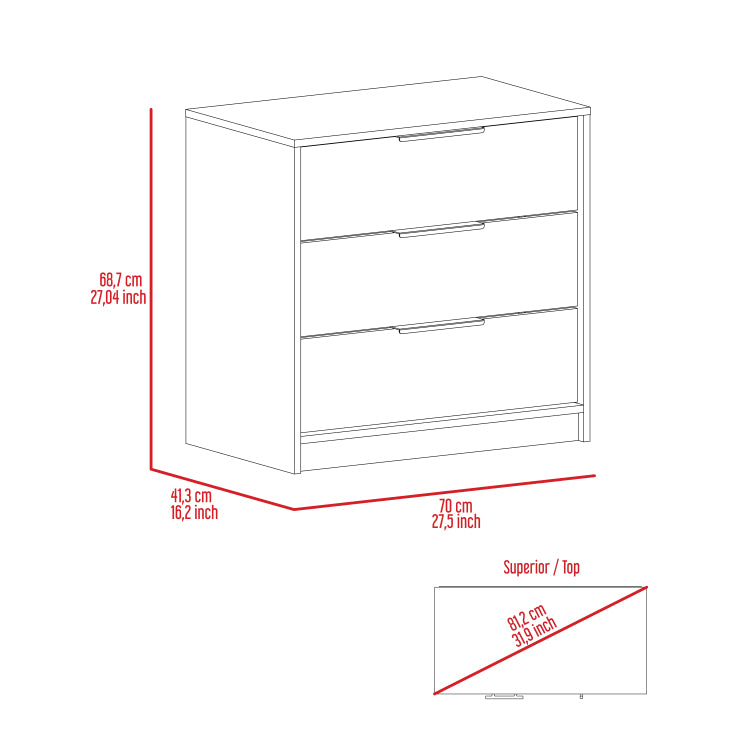 Cannon 3 Drawer Rectangle Dresser Wenge And Light Oak