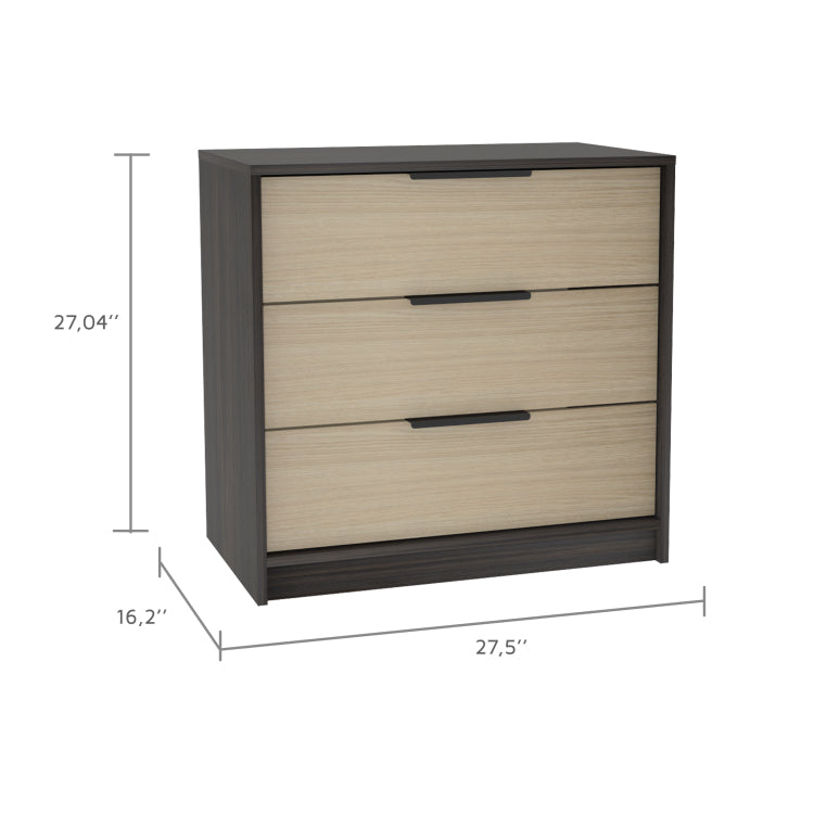 Cannon 3 Drawer Rectangle Dresser Wenge And Light Oak