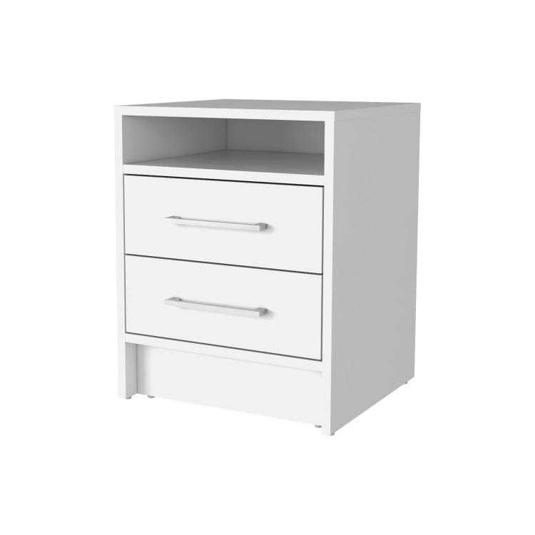 Rowley 2 Drawer 1 Shelf Rectangle Nightstand White
