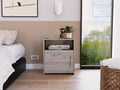 Florian 1 Shelf Nightstand Light Grey