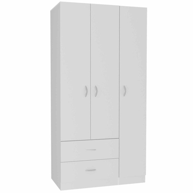 Rowaton 2 Drawer 3 Door Armoire White