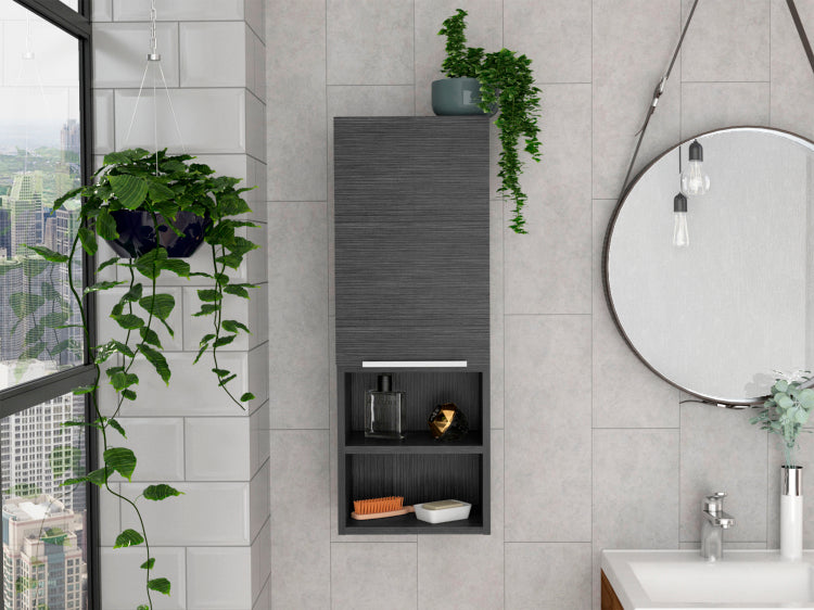Smokey Oak Rectangle 2 Shelf Medicine Cabinet