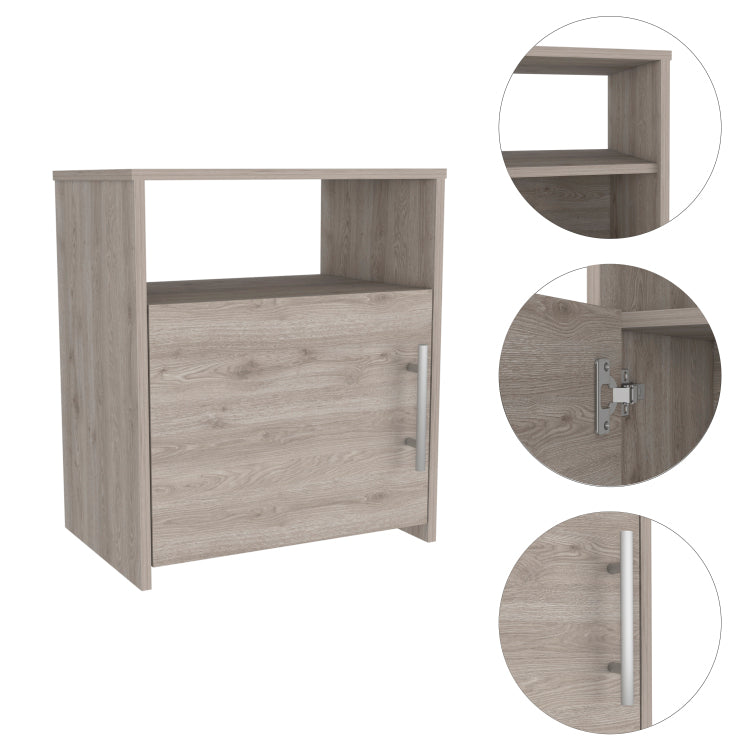 Florian 1 Shelf Nightstand Light Grey