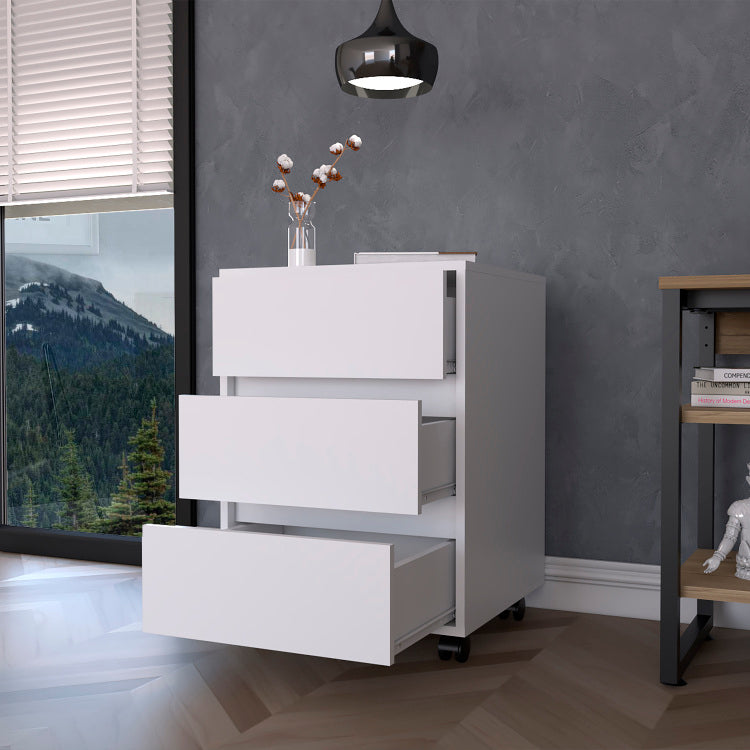 Eagle Creek 3 Drawer Rectangle Filing Cabinet White