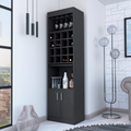 Wenge 16 Bottle 1 Shelf Bar Cabinet