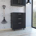 3 Drawer Rectangle Chest With Caster Wenge