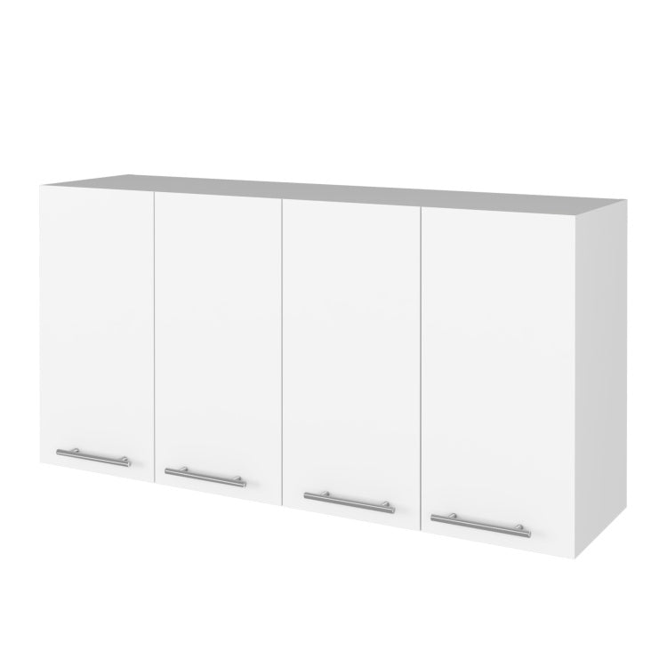 Stockton Rectangle Four Swing Doors Wall Cabinet White