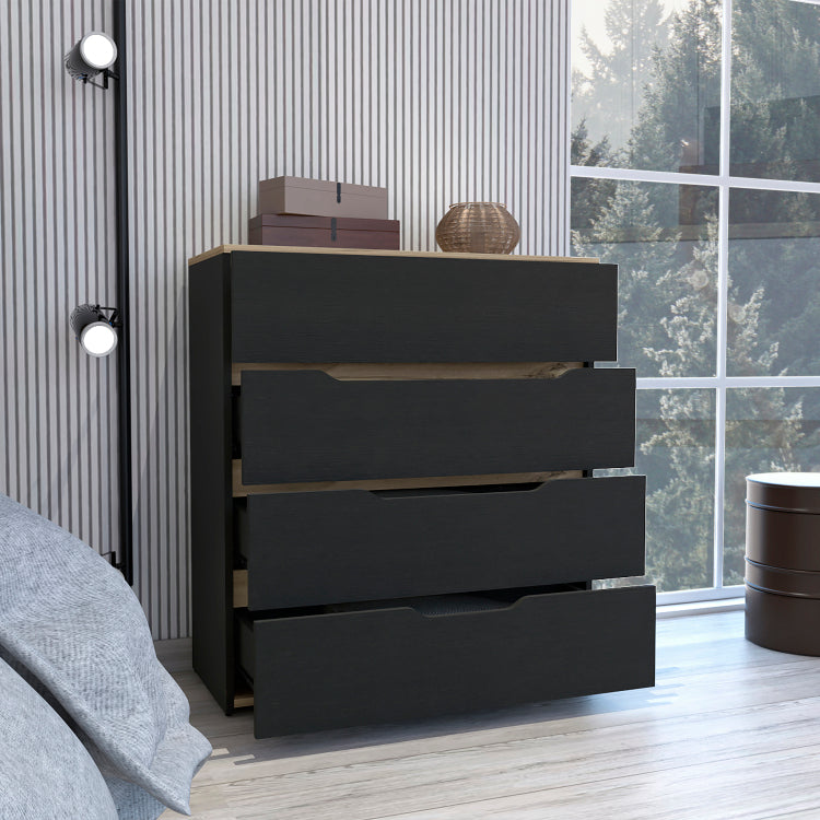 4 Drawer Dresser Wenge And Light Oak