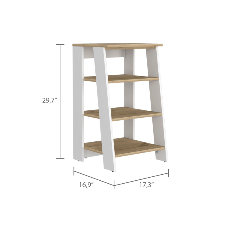 Nashua 4 Shelf Linen Cabinet Light Oak And White