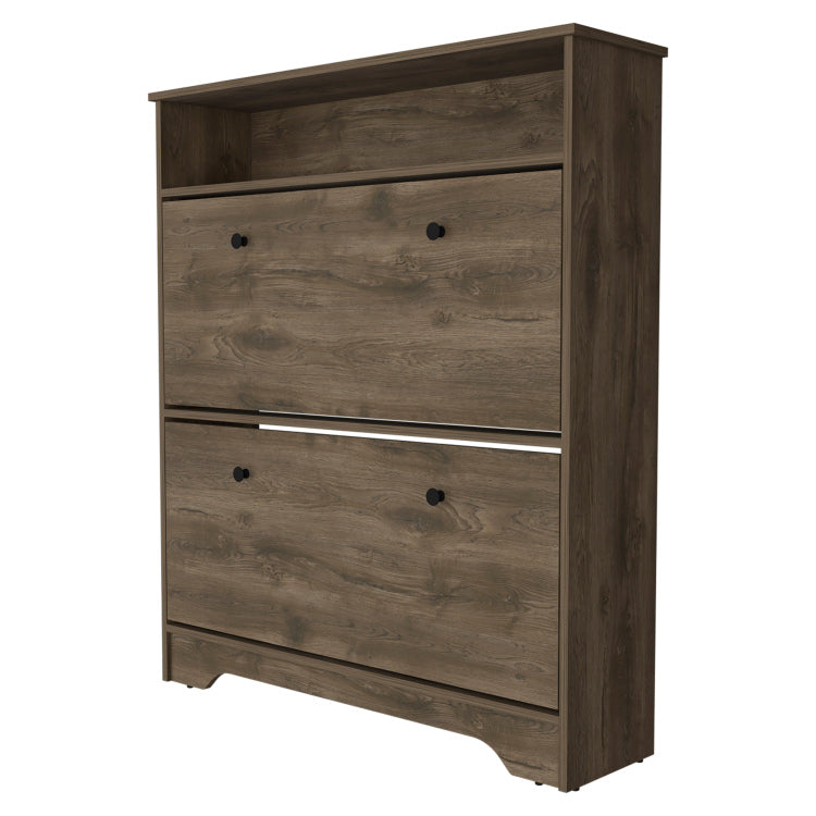 Cranbery 2 Shelf Shoe Rack Dark Brown