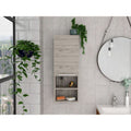 Light Grey 2 Shelf Bathroom Cabinet