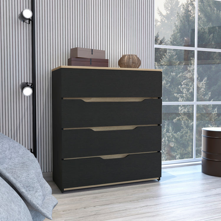 4 Drawer Dresser Wenge And Light Oak