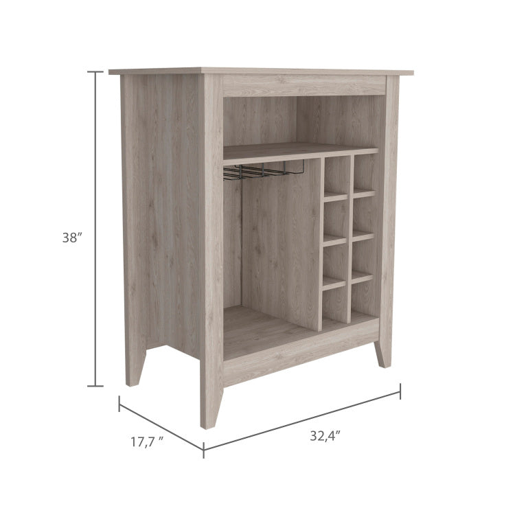 Canaan 6 Bottle 1 Drawer 1 Shelf Bar Cabinet Light Grey