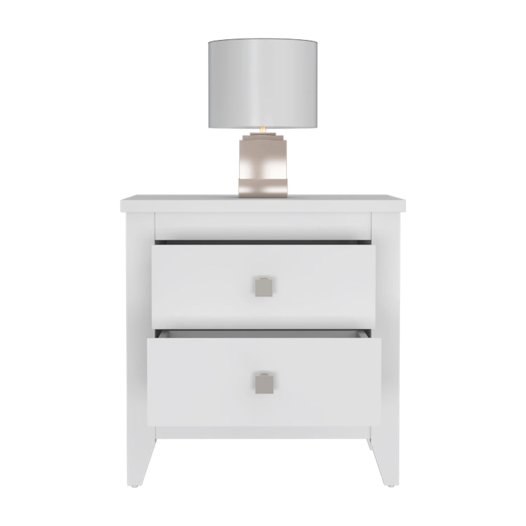 Windsor 2 Drawer Nightstand White