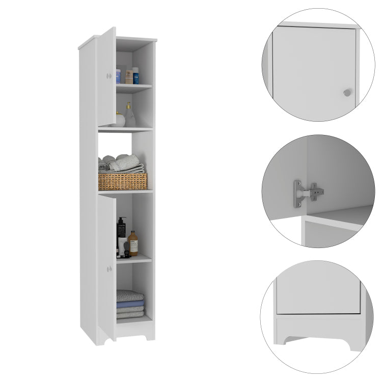 Brighton 1 Shelf Linen Cabinet White